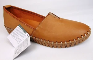 Women's Spring Step TISPEA Loafer Flat Leather Comfort Shoes Size 9.0 M, Camel - Picture 1 of 15