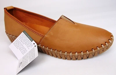 Women's Spring Step TISPEA Loafer Flat Leather Comfort Shoes Size 9.0 M, Camel - Image 1 of 4