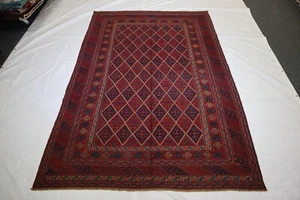 6 Fuß 4 Zoll x 9 Fuß 5 Zoll Fuß Afghan Mushwani Gemüse Farbe Handgeknüpfter Orientteppich Wolle - Bild 1 von 7