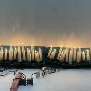 Vintage Christmas 15 Candle Light Set 5 clusters of 3 - Original Box - Tested 2 - Picture 1 of 6