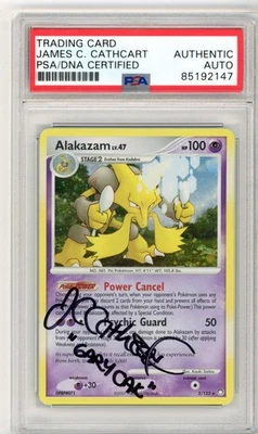 First Ever Signed James Carter Cathcart Pokémon Alakazam Mysterious Treasures - Image 1 of 2