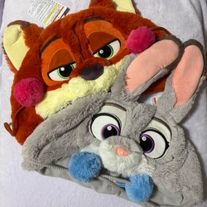 Zootopia Nick and Judy Fan Cap bambola soffice Tokyo Disney Resort set di 2 JP NUOVO - Foto 1 di 2