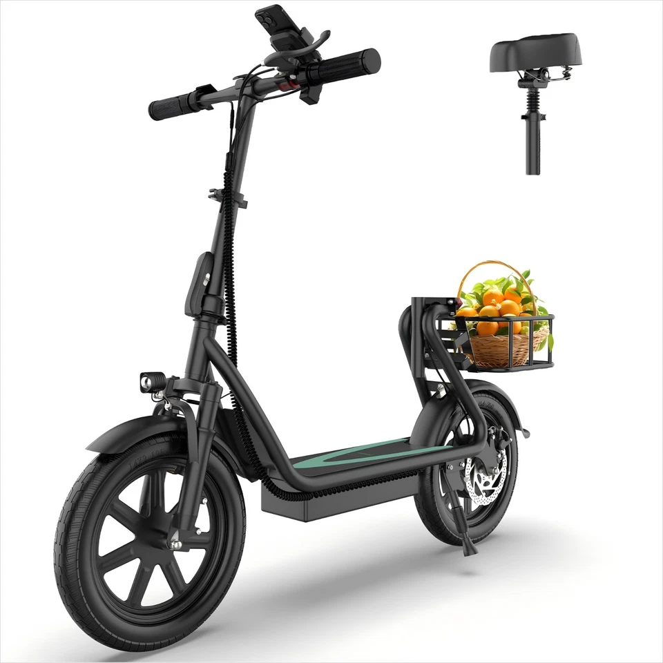 14 Zoll Elektroroller AOVOPRO 500W 22,5 Ah mit Tragekorb für Erwachsene EU Spot