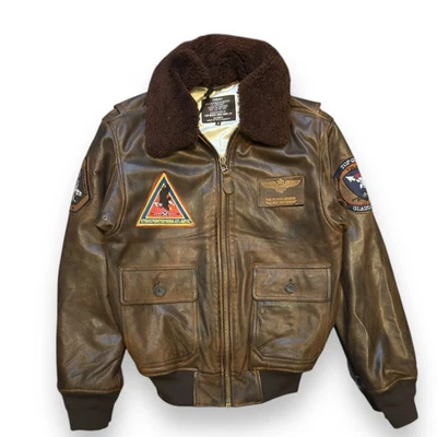 DLNYC - Daniel’s Leather Men’s Top Gun Top Hook Bomber Jacket – 100% Leather - Image 1 of 4