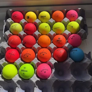 23 Mint Condition Matte Coloured Golf Balls - Picture 1 of 1