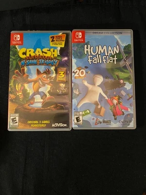 2 Juegos Nintendo Switch Crash Bandicoot N. Sane Trilogy y Human Fall Flat Foto 1 de 2