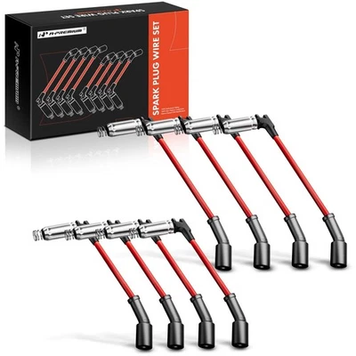Juego de 8 cables de encendido de bujía de alto calor compatibles con Chevrolet Chevy... Foto 1 de 4