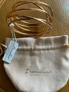Bronzallure Milano golden rose 18K plated wrap bracelet O/S 7” + ex NWT $129 - Picture 1 of 4