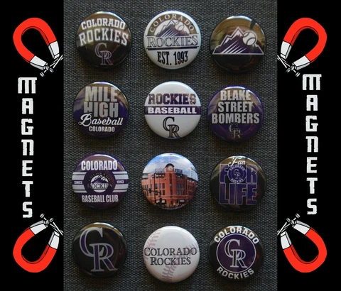Colorado Rockies  - 1 1/2" Inch Magnet Set (Set of 12) Cover