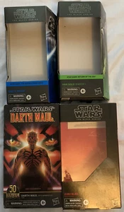Star Wars Action Figure Empty Boxes Lot Vader, Darth Maul, Han Solo, Zori Bliss - Picture 1 of 3