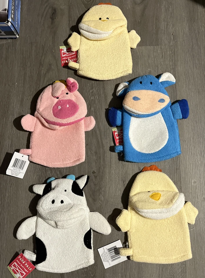 Conjunto de 5 bonecos de banho de animais Farm Pals--novo com etiquetas - Imagem 1 de 1