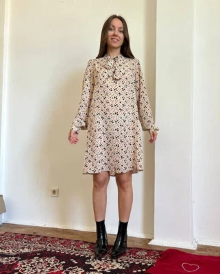 Vestido Corey Lynn Calter Lunares Seda Talla 8 S Foto 1 de 4