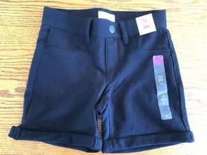 NEU Größe 10 junge Mädchen schwarze Shorts SO Midi (lang) weich Baumwolle Strick Neu mit Etikett - Bild 1 von 5