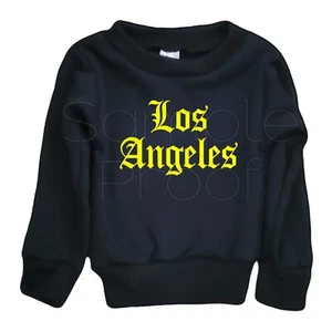 Toddlers Sweatshirt Los Angeles Old English Halloween Funny Horror All Sizes  - Picture 1 of 2