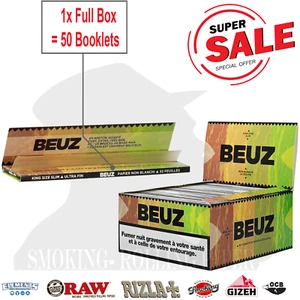 Beuz Brown Cartine Lunghe Marrone King Size Rolling Paper Da 50 Libretti - Zdjęcie 1 z 3