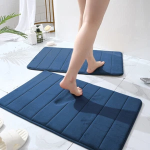 Memory Foam Bath Mat Ultra Soft Bathroom Mat Extra Water Absorbent Mats Non Slip - Picture 1 of 64
