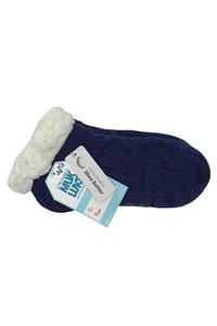 MUK LUKS Comfy Together Children's Shea Butter Cabin Socks Navy - Picture 1 of 2