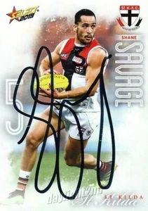 Signed 2019 ST KILDA SAINTS AFL Card SHANE SAVAGE - Picture 1 of 1