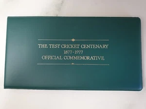 Australia PNC The Test Cricket Centenary 1877-1977 Silver Medal Official Cover - Picture 1 of 11