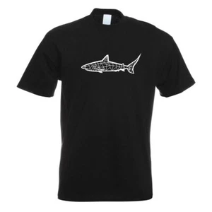 Polygon Haifisch Figur Tier Art T-Shirt Motiv bedruckt Funshirt Design Print - Picture 1 of 19