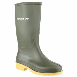 Dunlop Childrens Wellingtons Dulls Wellington Boot Green Non Safety - Picture 1 of 6