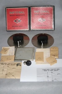 2 National Radio Products Type "L" 5" Diameter Dials Original Box Templates  ++ - Picture 1 of 10