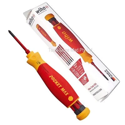 Wiha 6pc SlimLine PocketMax 1000V Insulated Bit Holder Screwdriver Set - 28345 - image 1 of 4