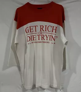 50 Cent Get Rich Or Die Trying Movie Promo Raglan T Shirt Mens Large Made In USA - Picture 1 of 6