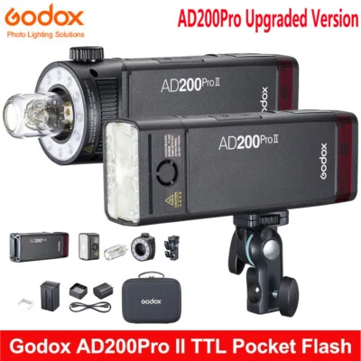 US Godox AD200Pro II AD200ProII 2.4G TTL HSS Bolsillo Exterior Flash Speedlite Nuevo Foto 1 de 4