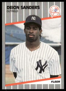 1989 Fleer Update #U-53 Deion Sanders   Baseball New York Yankees