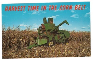 ERNTEZEIT IM MAISGÜRTEL Vielleicht Kansas Harvester Landwirtschaft Postkarte KS - Bild 1 von 2