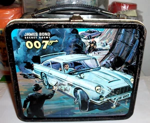 LONCHERA DE METAL ALADDIN 1966 AGENTE SECRETO JAMES BOND 007 VINTAGE - VENTA - ENVÍO GRATUITO - Imagen 1 de 9