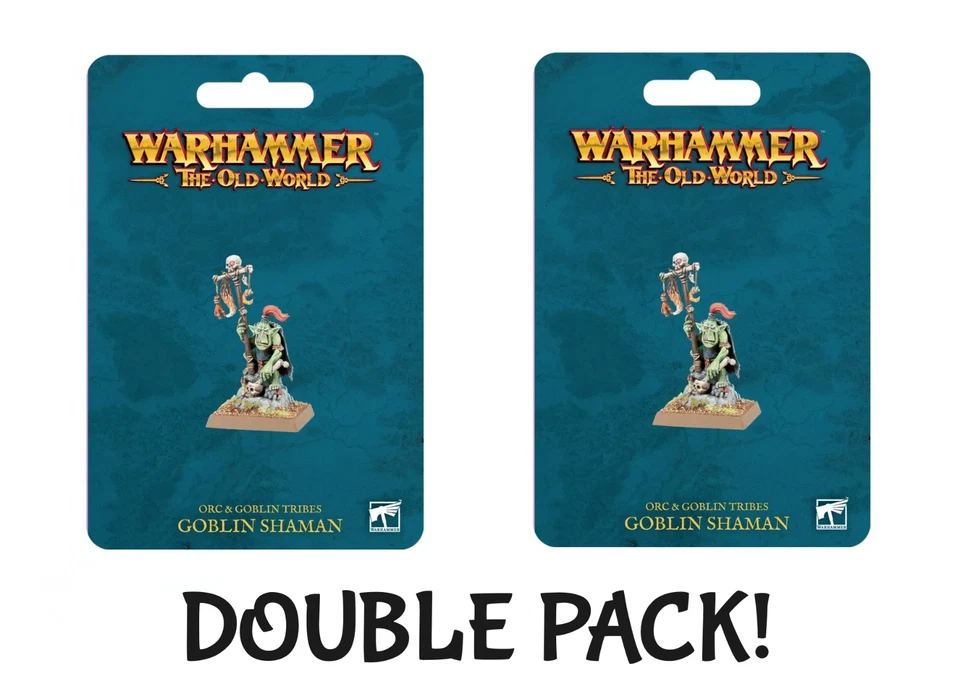 Warhammer The Old World: Orc & Goblin Tribes - Goblin Shaman ¡PAQUETE DOBLE NUEVO EN CAJA! Foto 1 de 1