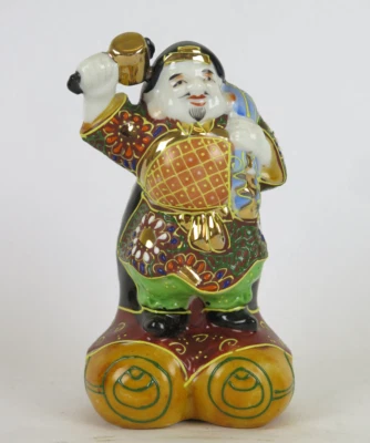 Daikokuten STATUINA IN PORCELLANA KUTANI GIAPPONE GIAPPONESE Daikokuten Cz2 A - Immagine 1 di 4