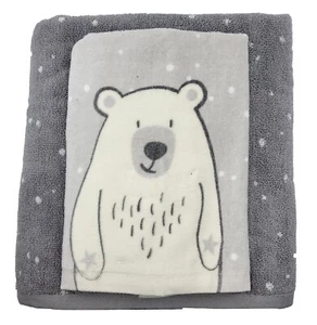 Polar Bear Hand Bath Towel Set, Cotton, by Marmalade, 2 Piece Child Bathroom Set - Picture 1 of 5