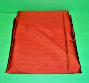 1 Pottery Barn DUPIONI SILK Drapes Panels Lined Curtains 50x124 Redwood tie top - Picture 1 of 1
