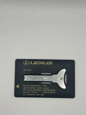 Llave de repuesto plana de emergencia corte plano puerta Lexus RX-350.Código llave 44166 Foto 1 de 4