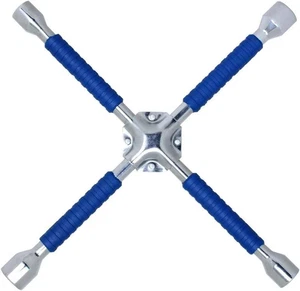 CARTMAN 16 Inch Universal Heavy Duty Lug Wrench Non Slip 4 Way Tire Iron Wrench - Foto 1 di 9