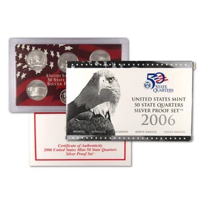 2006 State Quarter Silver Proof Set U.S. Mint Packaging OGP COA - Picture 1 of 5