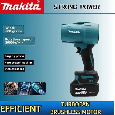 Ventilador soprador violento Makita 18V 30000RPM elétrico espanador de ar velocidade do vento - Imagem 1 de 4