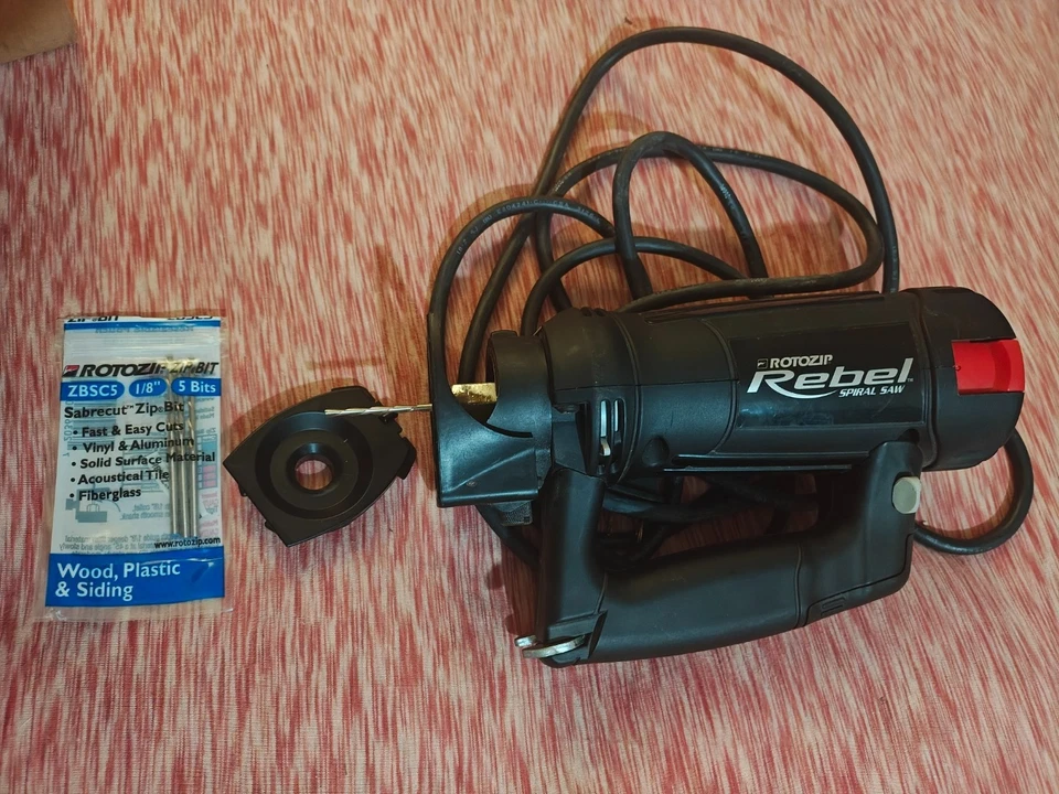 ROTOZIP REBEL Spiral Saw Drywall Saw Tool Multi-cut Multi Tool used Tested - Image 1 of 4