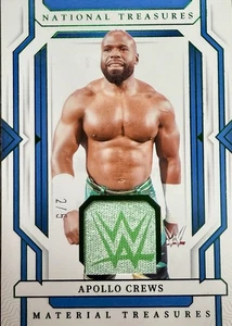 2023 Panini Immaculate WWE Apollo Crews Material Treasures LOGO Patch Green #2/5 - Picture 1 of 2