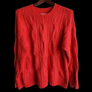 Suéter American Eagle Outfitters LG Naranja Tejido con Cable Mezcla de Poliéster - Imagen 1 de 13