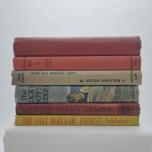 6 Vintage 1960's Hardback Boys Adventure Story Books - Tom Swift, Many Lands ETC - Picture 1 of 21
