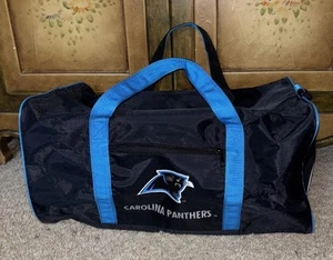 CAROLINA PANTHERS Bolsa de Gimnasio NFL Fútbol Negro Bolsa de Lona de Viaje 20x10x10 Pulgadas - Imagen 1 de 12
