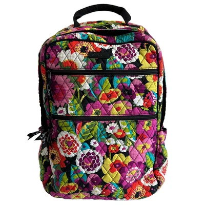 Vera Bradley Va Va Bloom Double Zip Backpack Large Daily Work Campus Book Bag - Image 1 of 4