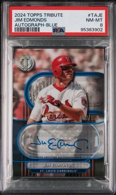 2024 Topps Tribute - Tribute Autographs Jim Edmonds #TA-JE Blue /150 (AU) - Image 1 of 2