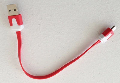 NTJ SHORT 8" flat noodle MICRO USB data Charger Cable for Samung GALAXY S4 s6 s7 - Image 1 of 4