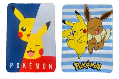 Pokemon Kuscheldecke Fleecedecke in 2 Varianten Pikachu  Maße: 100 x 140 cm - Bild 1 von 4