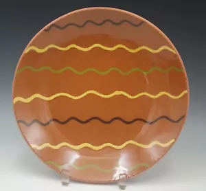 ROBESONIA 2012 EX BREININGER REDWARE CERAMICA PIATTO SLIP 10" PA OLANDESE - Foto 1 di 4